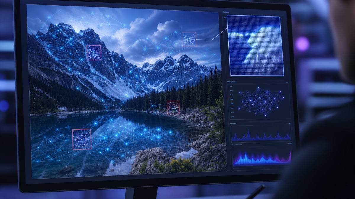 AI detection technology analyzing image patterns